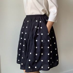 Blue Polkadot Skirt